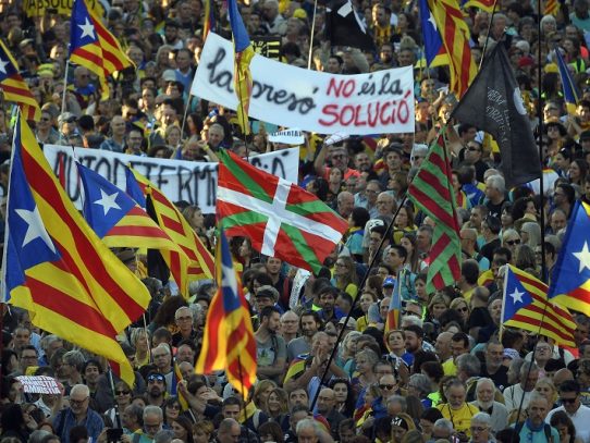 Nueva manifestación independentista en Barcelona, una semana después de los disturbios