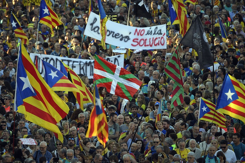 Nueva manifestación independentista en Barcelona, una semana después de los disturbios
