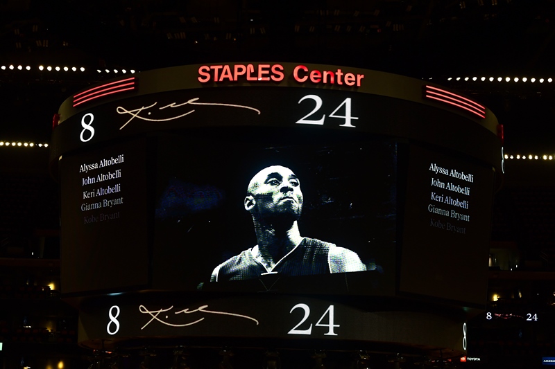 "No será olvidado": Los Lakers honran a Kobe Bryant