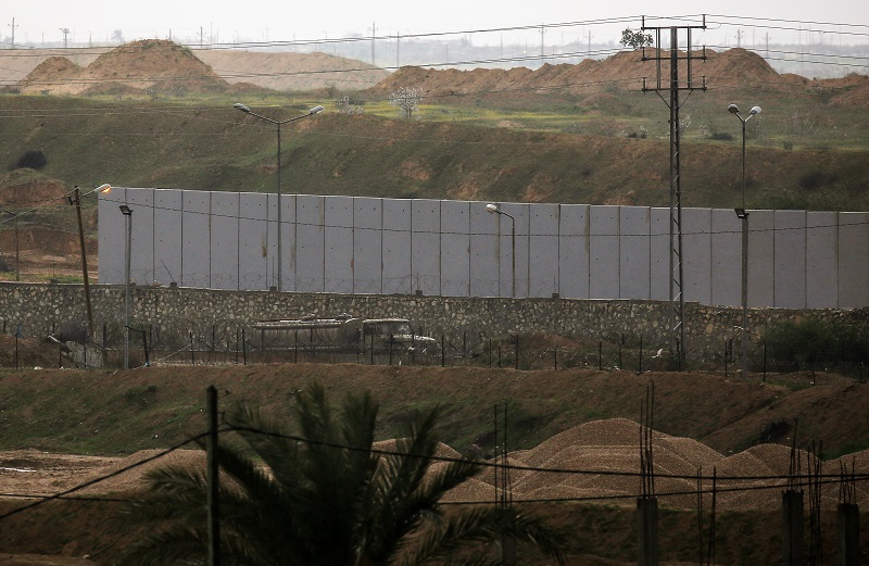 Construyen de muro de hormigón en la frontera entre Egipto y Gaza