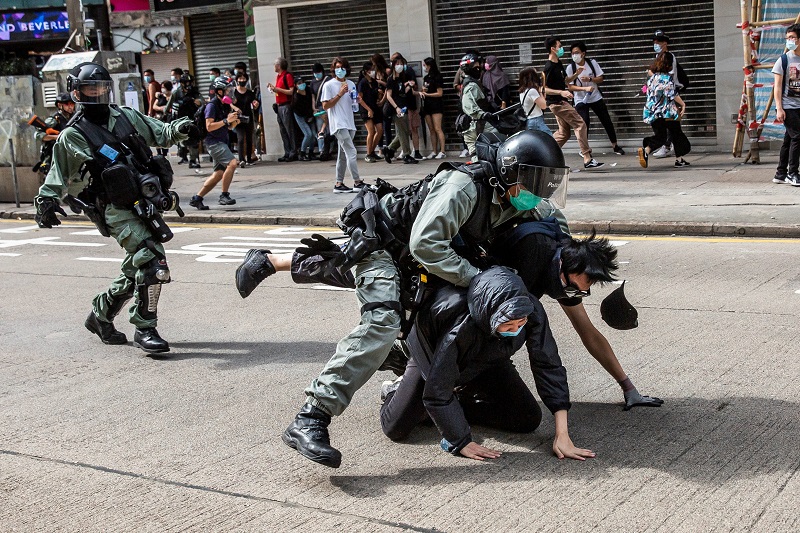 La policía de Hong Kong apoya el plan de seguridad de China