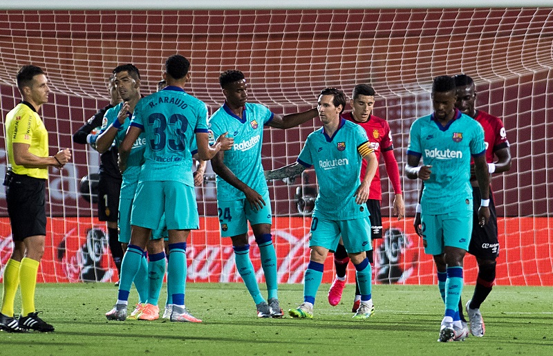 El Barcelona golea 4-0 al Mallorca tras tres meses de parón por la pandemia