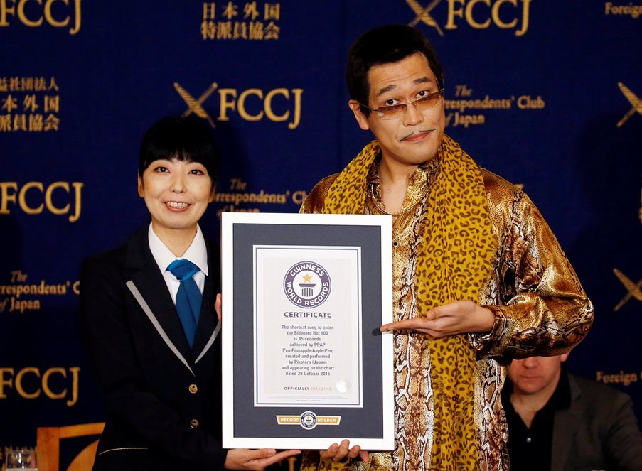 Artista japonés gana récord Guinness con canción viral de 45 segundos