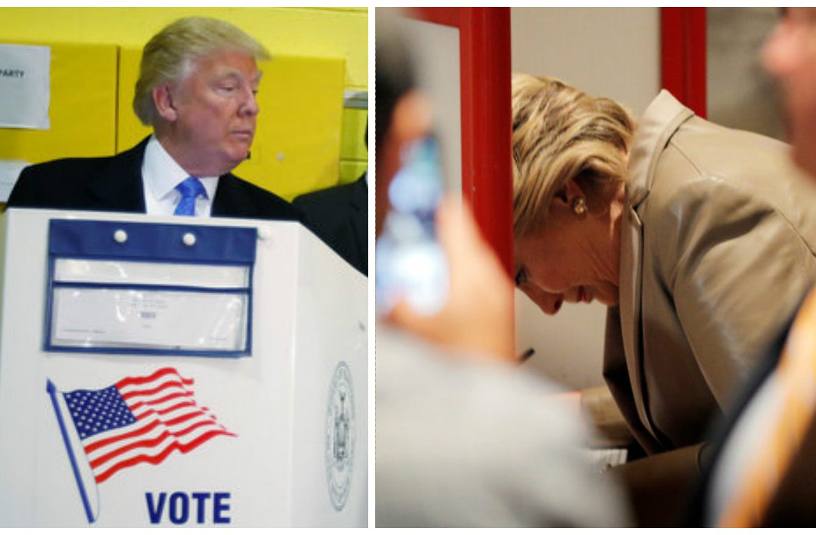 Estadounidenses deciden entre Clinton y Trump en las urnas