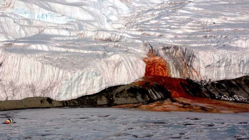Cascadas de Sangre en la Antártida