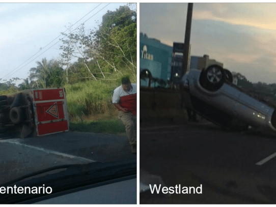 Accidentes de tránsito en Panamá Oeste provoca tranque descomunal