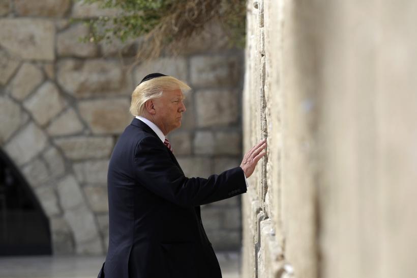 Trump, primer presidente de EEUU en ejercicio en el Muro de los Lamentos