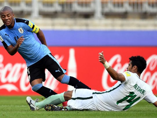 Uruguay Sub-20 supera a Arabia Saudita  por 1-0; avanza a cuartos de final