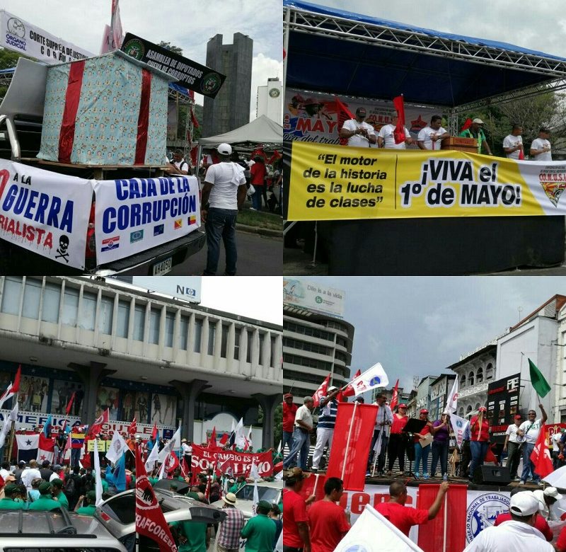 Marchas y protestas componentes principales del 1 de mayo en Panamá