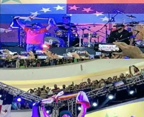 Alteran bandera panameña en concierto de Nacho