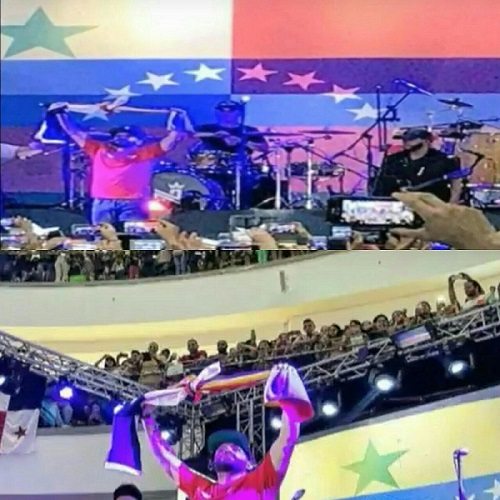 Alteran bandera panameña en concierto de Nacho