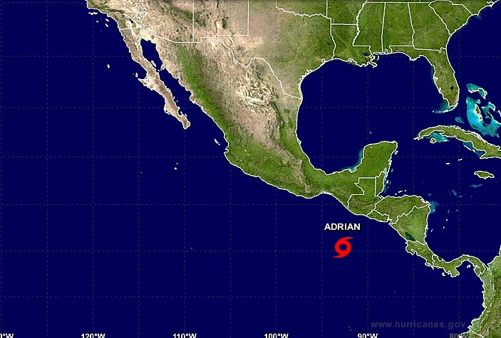 Se forma Adrián, primera tormenta tropical del Pacífico este en 2017