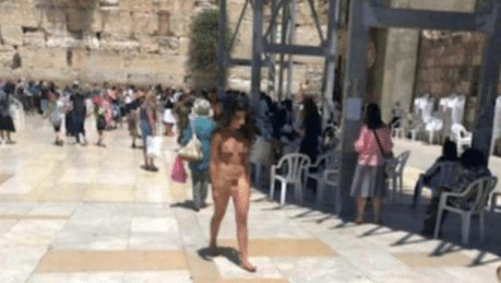 Arrestan a una mujer desnuda en el Muro de las Lamentaciones en Jerusalén