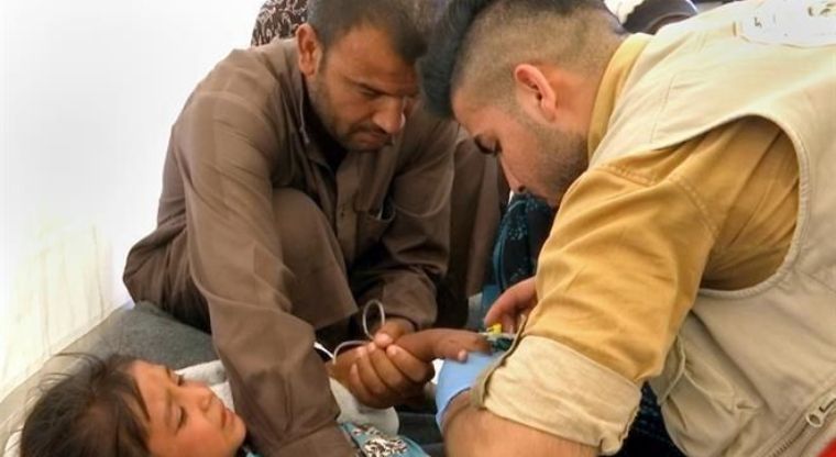 Intoxicación alimentaria masiva en un campo de refugiados iraquí