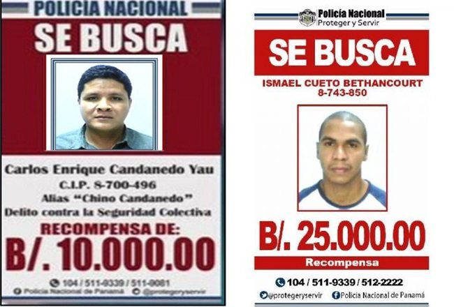 Carlos “Chino” Candanedo e Ismael Cueto capturados en Colombia