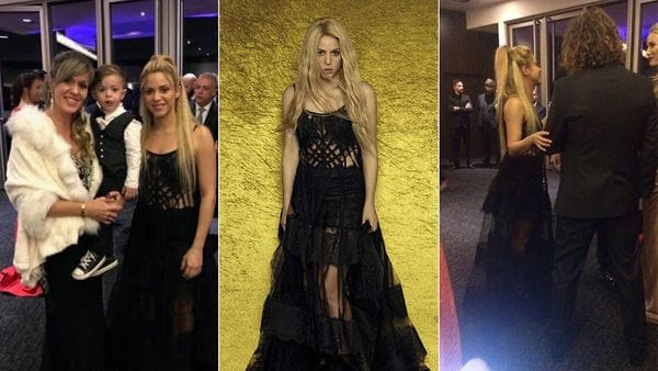 Shakira repite vestido en boda de Leo Messi y Antonella Roccuzzo