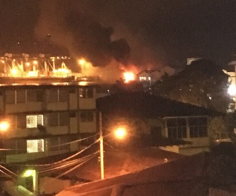 Se incendia bodega en el área de France Field en la Zona Libre de Colón