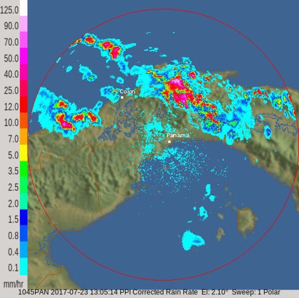 Sinaproc advierte sobre lluvias y tormentas en Panamá Oeste, Colón, Veraguas y Azuero
