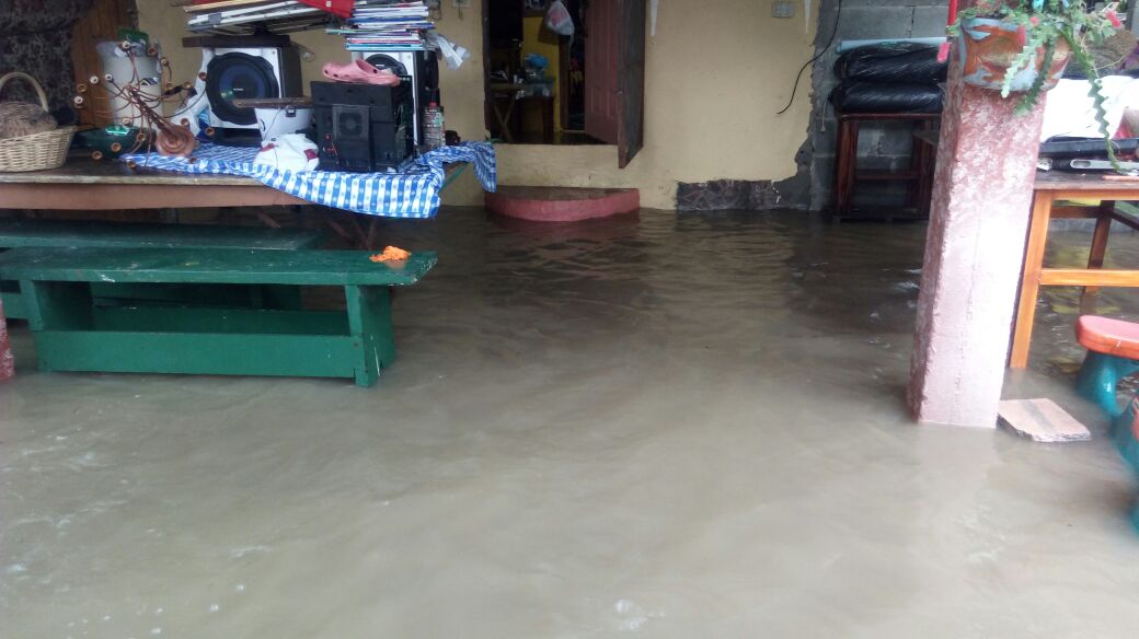 Reportan  25 viviendas afectas por desbordamiento del río Antón