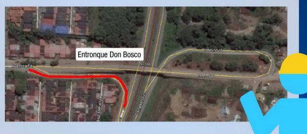 ENA anuncia cierre de entronque de Don Bosco en el Corredor Sur este sábado y domingo
