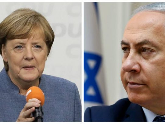 Netanyahu comunica a Merkel "inquietud" por recrudecimiento del antisemitismo