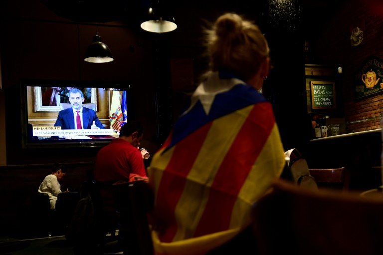 El rey de España llama al Estado a defender elorden constitucional en Cataluña