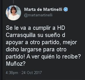 Marta Martinelli arremete contra Diputado Carrasquilla