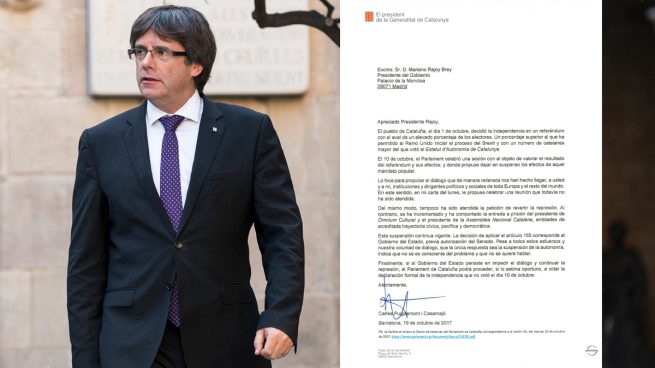 La carta del presidente catalán y la respuesta del gobierno de Rajoy