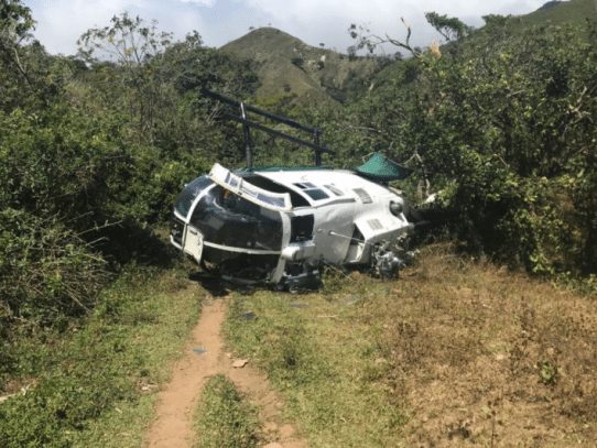 Helicóptero se accidenta en Chiriquí, una persona resultó herida