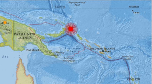 Fuerte sismo de 7,5 de magnitud sacudió Papúa Nueva Guinea