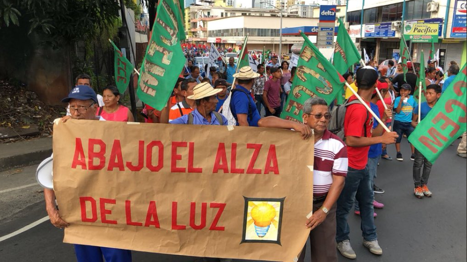 Sindicatos protestan en Panamá contra el alza de precios