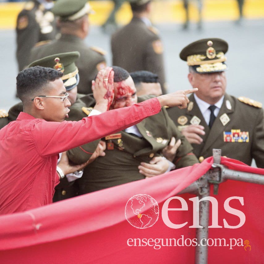 Maduro sale ileso de "atentado" con explosivos, pero siete militares quedan heridos