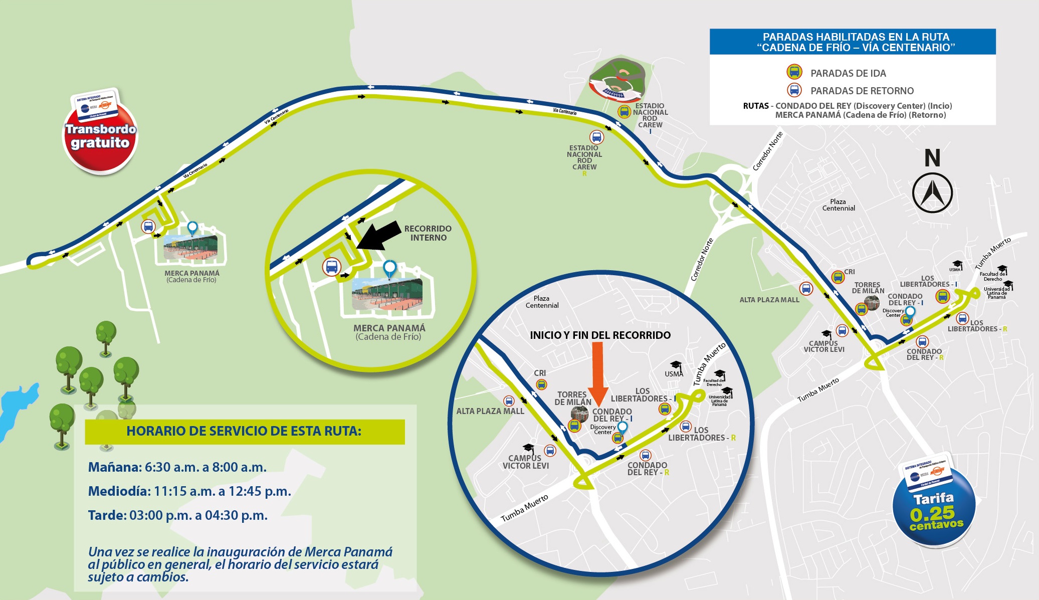 Nueva ruta de Metrobús en Vía Centenario inaugura el 27 de agosto