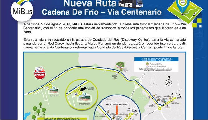 Ruta Cadena de Frío-Vía Centenario comenzará a circular desde el 27 de agosto