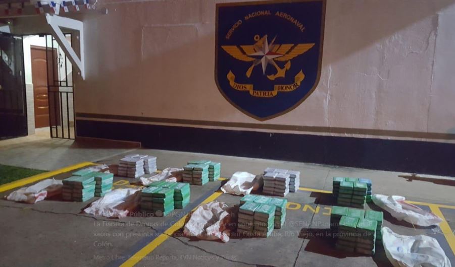 Senan decomisa ocho sacos de droga en Río Viejo de Colón