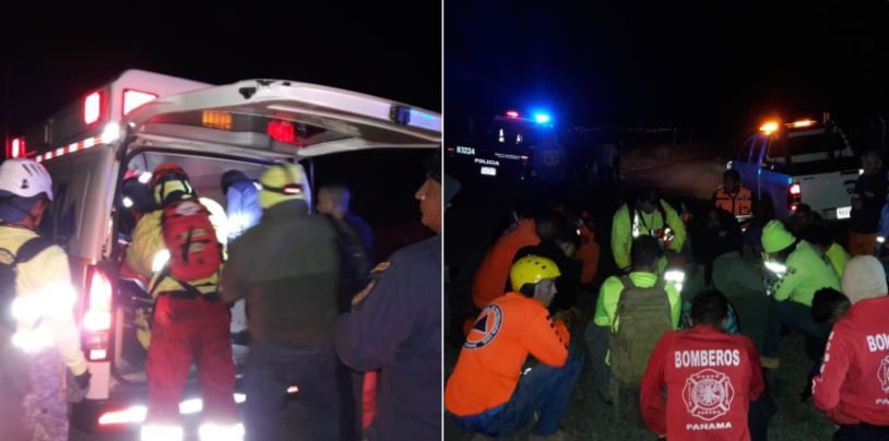 Sinaproc rescata a cuatro jóvenes lesionados que descendían del Volcán Barú