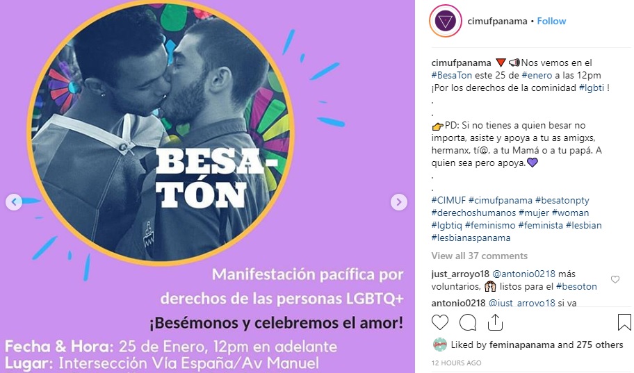 Grupo promueve "Besatón" de comunidad gay durante la JMJ