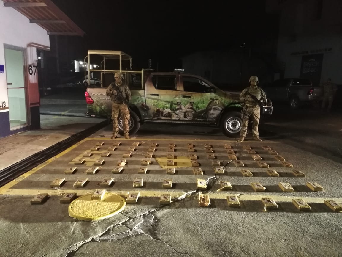 Senan: Un aprehendido y 70 paquetes droga incautados en Panamá Oeste