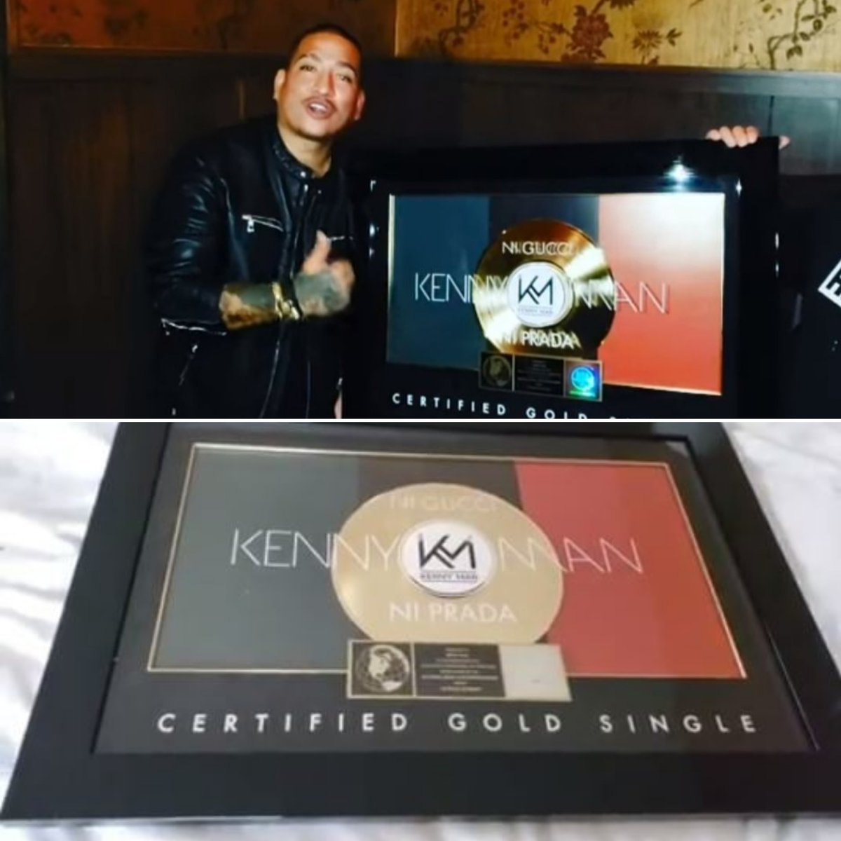 Kenny Man recibe otro Disco de Oro por su éxito "Ni Gucci Ni Prada"