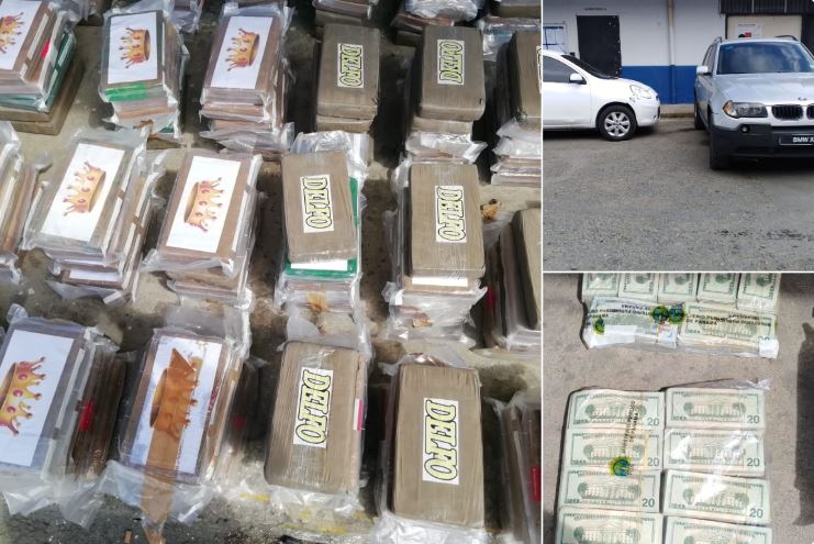 PN y MP decomisan 301 paquetes de droga y $100 mil en Colón