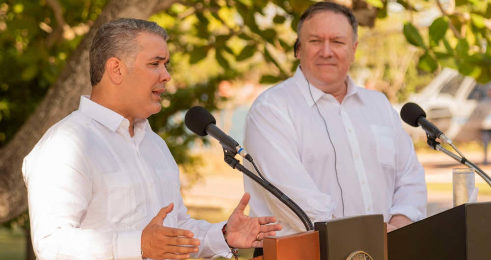 Pompeo habla con el presidente de Colombia sobre la lucha antidrogas