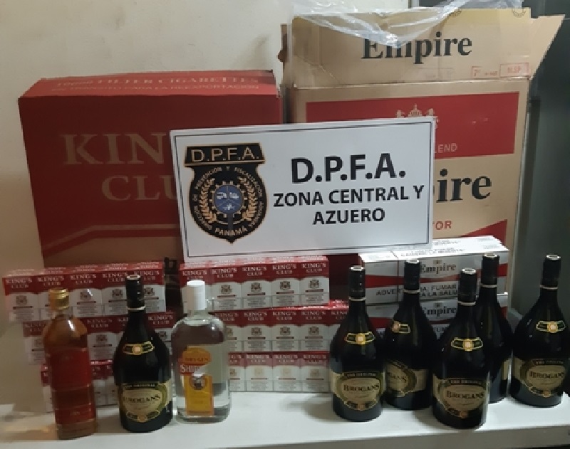 Decomisan alcohol, cigarrillos y otra mercancía de contrabando en Azuero