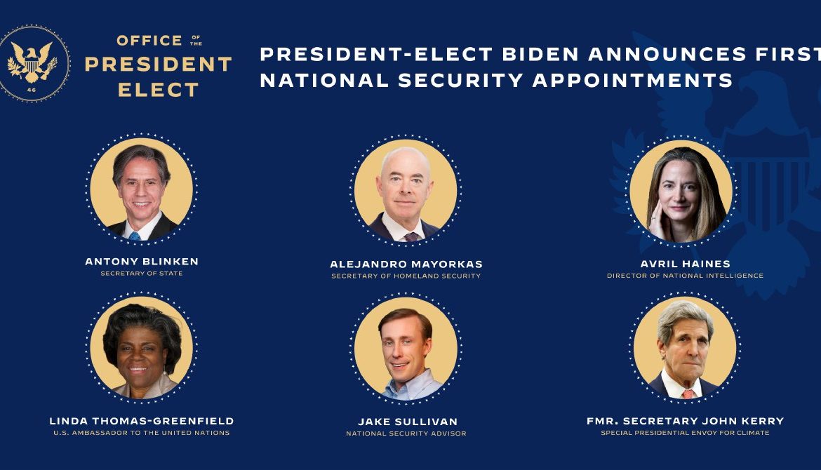 Biden nominará a la primera mujer para liderar la comunidad de inteligencia y al primer latino para dirigir Seguridad Nacional