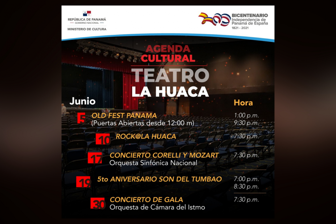 Eventos del Teatro Balboa que se realizarán en el Teatro La Huaca