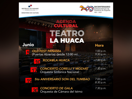 Eventos del Teatro Balboa que se realizarán en el Teatro La Huaca