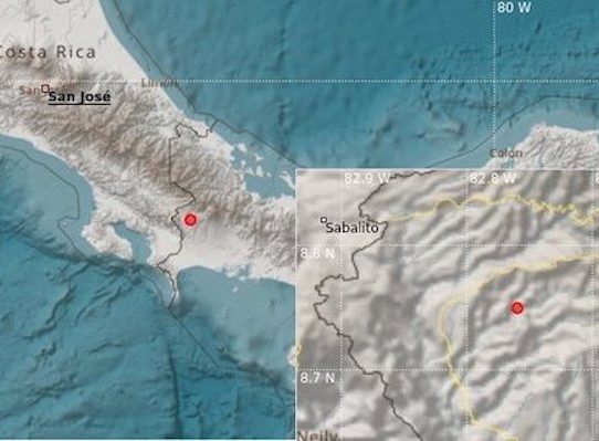 Hoy ocurrió un sismo en Chiriquí