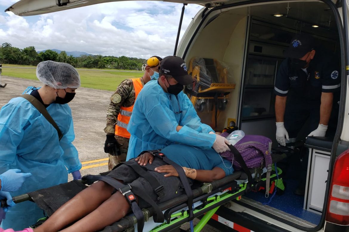 Dos migrantes fueron evacuadas para atención médica