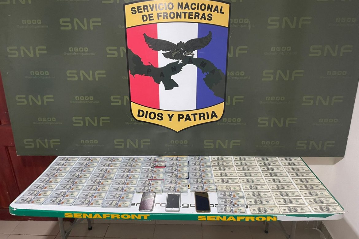 Senafront decomisa más de 21 mil dólares en punto de control de San Isidro, Chiriquí