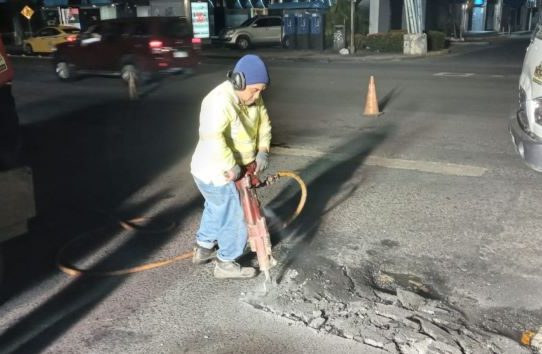 MOP colocará 1,700 toneladas de asfalto esta semana en la capital