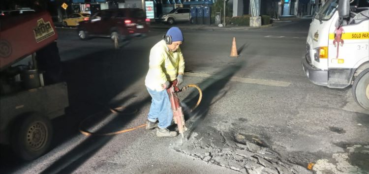 MOP colocará 1,700 toneladas de asfalto esta semana en la capital